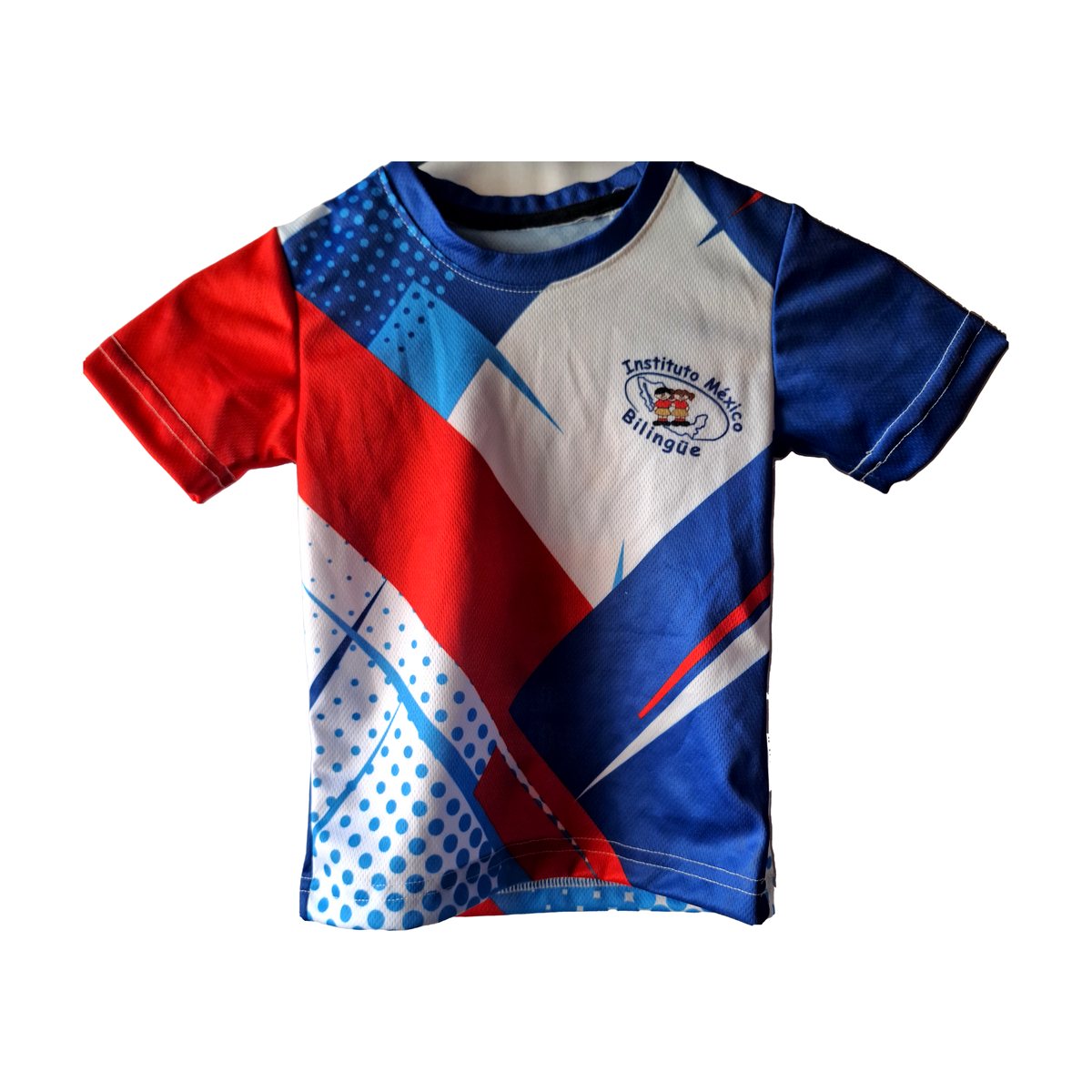 Playera escolar Instituto México azul